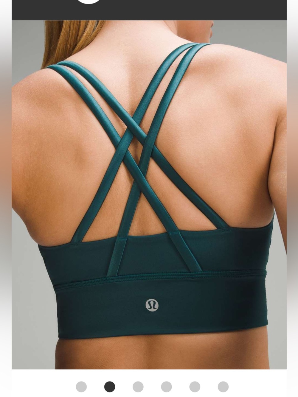 Lululemon x Peloton Energy Longline Sports Bra, Green Shine, 2